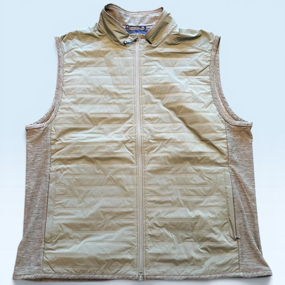 Southern Tide Vest Mens XL Green Quilted Softshell Full Zip Insulated Outdoor